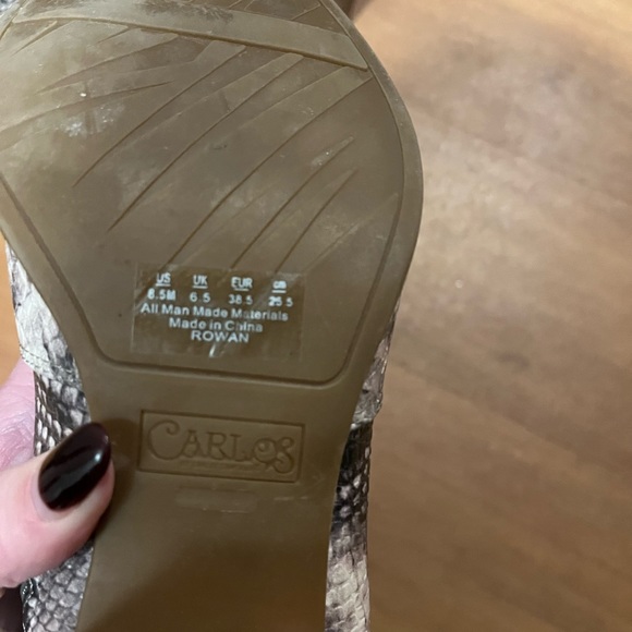 Carlos snakeskin booties, sz 8.5 - Picture 9 of 9